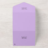 ラベンダー、愛と献身結婚の オールインワン招待状 (外側)