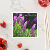 ラベンダー、愛と献身結婚の スタンダードカクテルナプキン (インサイチュ)