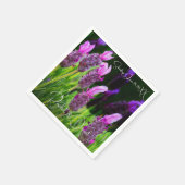 ラベンダー、愛と献身結婚の スタンダードカクテルナプキン (角)