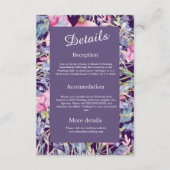 ラベンダー 水彩 ワイルドフラワー グリーン 植物 エンクロージャーカード (正面)