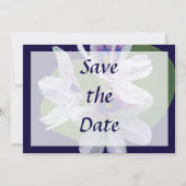 ラベンダー 水生植物の花 Save the Date セーブザデート (裏面)