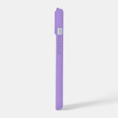 ラベンダー 無地 iPhone 15ケース (左側面)
