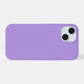 ラベンダー 無地 iPhone 15ケース (裏面横)