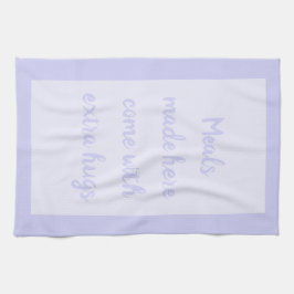 ラベンダー – 白 キッチンタオル