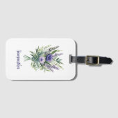 ラベンダー 紫の花 ユーカリ オーダーメイド ラゲッジタグ (正面横)