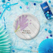 ラベンダー、紫、花の紙プレート ペーパープレート (パーティー)