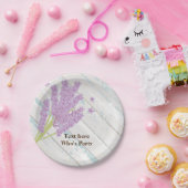 ラベンダー、紫、花の紙プレート ペーパープレート (パーティー)