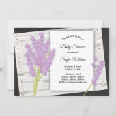ラベンダー、紫、赤ちゃんシャワーの招待状 招待状 (正面)