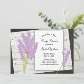ラベンダー、紫、赤ちゃんシャワーの招待状 招待状 (スタンド正面)