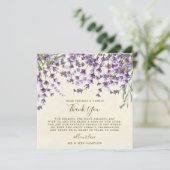 ラベンダー 結婚式 感謝祭 レセプション カード (スタンド正面)