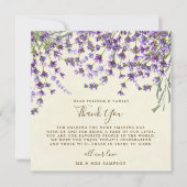 ラベンダー 結婚式 感謝祭 レセプション カード (正面)