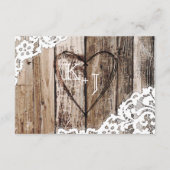 ラベンダー 花の木のレースのカントリー調の返信カード 出欠カード (裏面)