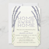 ラベンダー 花束 イエロー ハウスウォーミング パーティー 招待状 (正面)