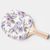 ラベンダー 花 水彩 紫色の植物画 卓球ラケット (横)