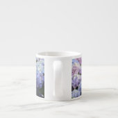 ラベンダー&薄紫ホルテンシアアジサイ花 エスプレッソカップ (裏面)