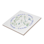 ラベンダー、蜂、オリーブの枝澄んの画像 タイル (側面)