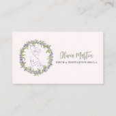 ラベンダー&赤面モダン誕生&ポストパルトゥムドゥラ 名刺 (正面)