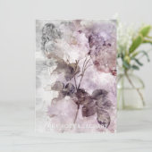 *~* ラベンダー AR26 QR 返信 写真 ヴィンテージ - 結婚式 招待状 (スタンド正面)