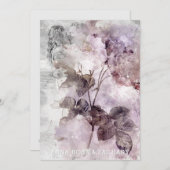 *~* ラベンダー AR26 QR 返信 写真 ヴィンテージ - 結婚式 招待状 (正面/裏面)