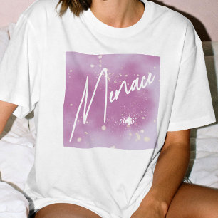 ラベンダー menace レズビアン サブカルチャー Sapphic Tシャツ