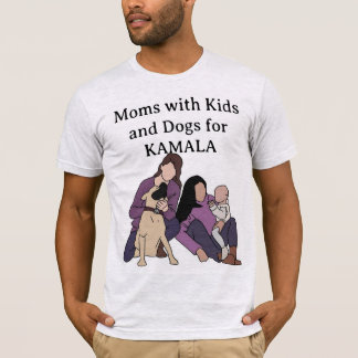 ラベンダー – Mom Kid and Dog for Kamala T-shirt Tシャツ