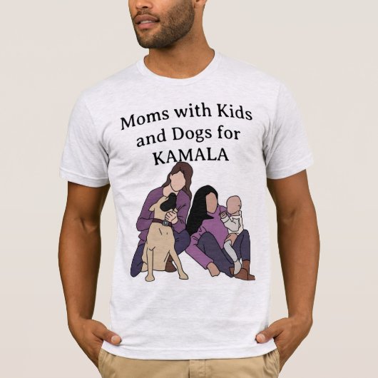 ラベンダー – Mom Kid and Dog for Kamala T-shirt Tシャツ (正面)