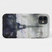 ラベンダーiPhone 5 idケースのテクスチャ付きパリ Case-Mate iPhoneケース (裏面(横))