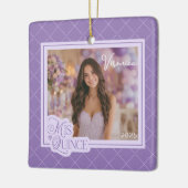 ラベンダーMis Quince写真キンセアニェラKeepsake セラミックオーナメント (左)