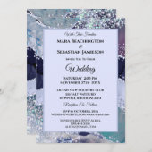 *~*ラベンダーRSVPウェブサイトAGATE Stars AR13 結婚's 招待状 (正面/裏面)