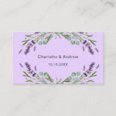 ラベンダ結婚ーの応答ウェブサイトQRコードRSVP エンクロージャーカード (正面)