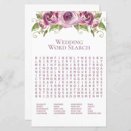 ラベンダ結婚ーバラの単語検索 (正面/裏面)