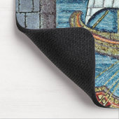 ラベンナの港に入る3隻の船 マウスパッド (コーナー)