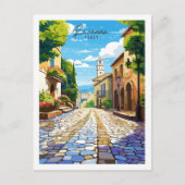 ラベンナイタリアのヴィンテージ旅行イラストレーション ポストカード (正面)