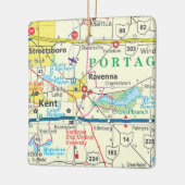 ラベンナオハイオの地図 セラミックオーナメント (左)