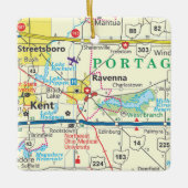 ラベンナオハイオの地図 セラミックオーナメント (正面)