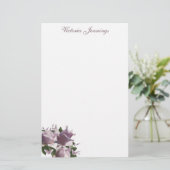 ラベンパーソナライズされたダバラフローラ文房具紙 便箋 (スタンド正面)