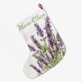 ラベンパーソナライズされたダーラージクリスマ ラージクリスマスストッキング (裏面 (吊り時))