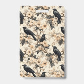 ラベン柄のクロ 花の木のバッジ バッジ (裏面)