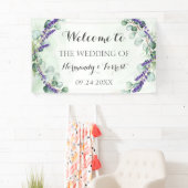 ラベン素朴ダー・ユーカリ・金ゴールド結婚の背景 横断幕 (インサイチュ)