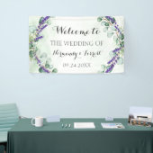 ラベン素朴ダー・ユーカリ・金ゴールド結婚の背景 横断幕 (トレードショー)