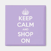 ラベ保ンダーで落ち着いて買い物 マグネット (正面)