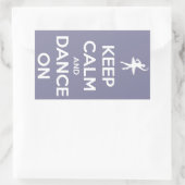 ラベ保ンダーで落ち着いて踊る 長方形シール (バッグ)