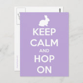 ラベ保ンダーとホワイトにホップ ポストカード (正面/裏面)