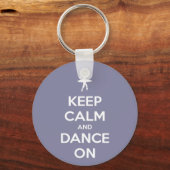 ラベ保ンダーグレイで落ち着いて踊る キーホルダー (正面)