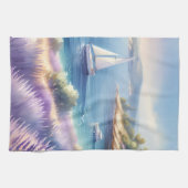 ラベ地中海のンダーコーストと帆船 キッチンタオル (横)