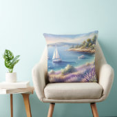 ラベ地中海のンダーコーストと帆船 クッション (椅子)