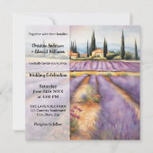 ラベ地中海のンダーファームカントリー結婚式 招待状 (正面)