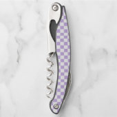 ラベ市松模様にンダーと白 ソムリエナイフ (正面)