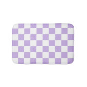 ラベ市松模様にンダーと白 バスマット (正面)