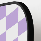 ラベ市松模様にンダーと白 ピックルボールラケット (左詳細)